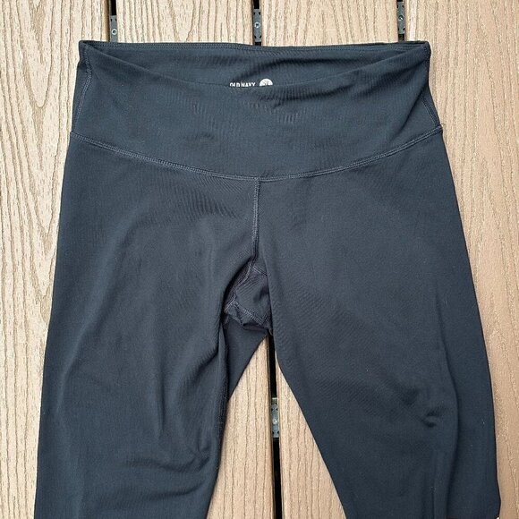 Old Navy Leggings Black Fuel Your Fire Workout Pants Ankle Length Medium - Picture 3 of 4